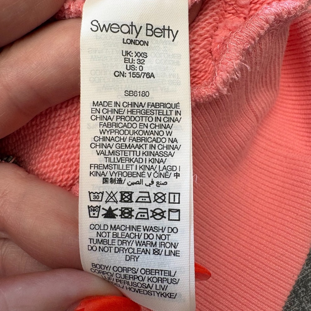 Sweaty Betty Essentials Sweatshirt Pink XXS - Picture 9 of 13